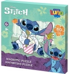 Магнитен пъзел 60 ел. Лило и Стич Lilo and Stitch 18x18x2 см с 3 пъзела по 20 ел.